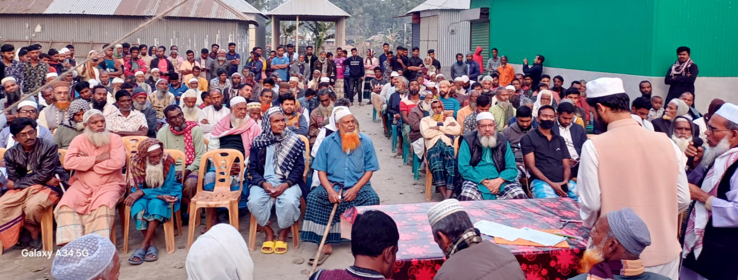 কাজিপুরের পূর্বাঞ্চলের জজিরা বাজারে ‘যমুনা উপজেলা’ গঠনের দাবিতে গণসমাবেশ