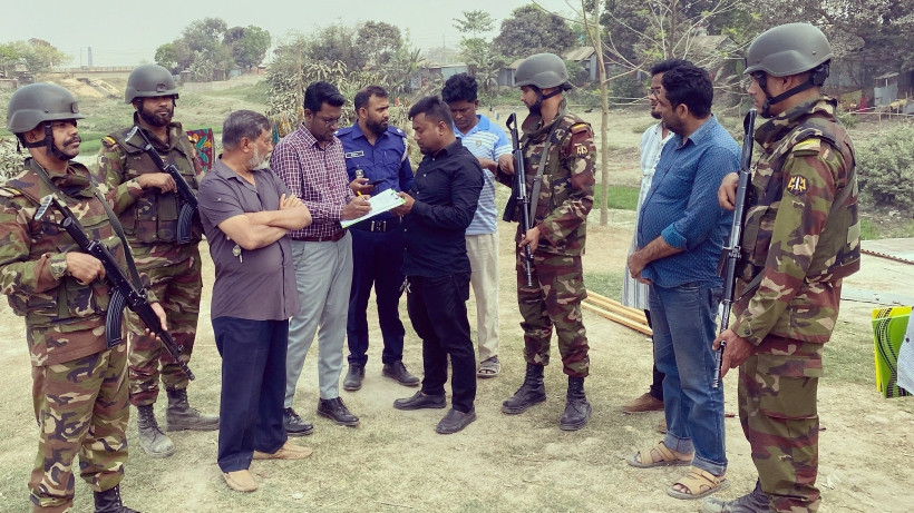 ফরিদপুরে অবৈধ ইটভাটায় যৌথ অভিযানে  জরিমানা ২ লক্ষ টাকা